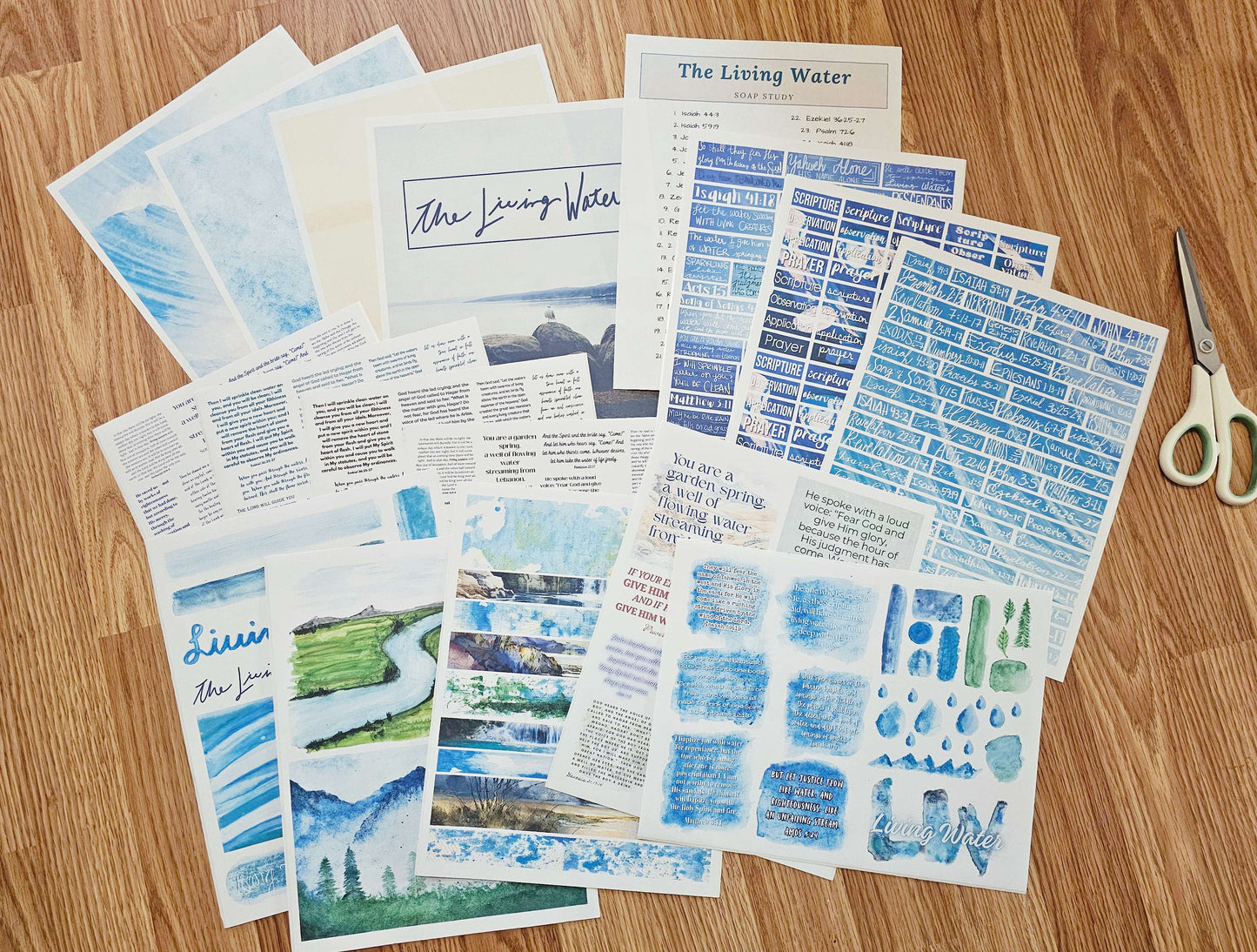 The Living Water Journaling Stickers for bible journaling