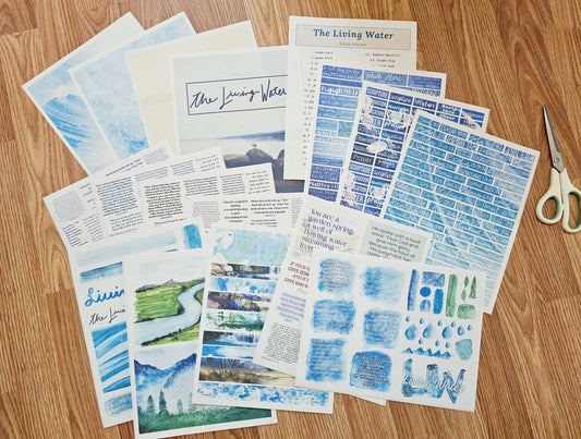 The Living Water Journaling Stickers for bible journaling