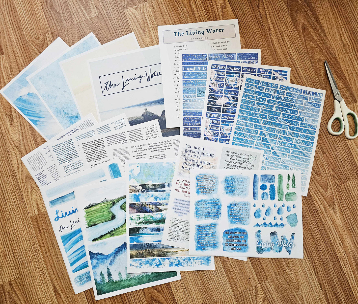 The Living Water Journaling Stickers for bible journaling