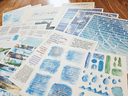 The Living Water Journaling Stickers for bible journaling