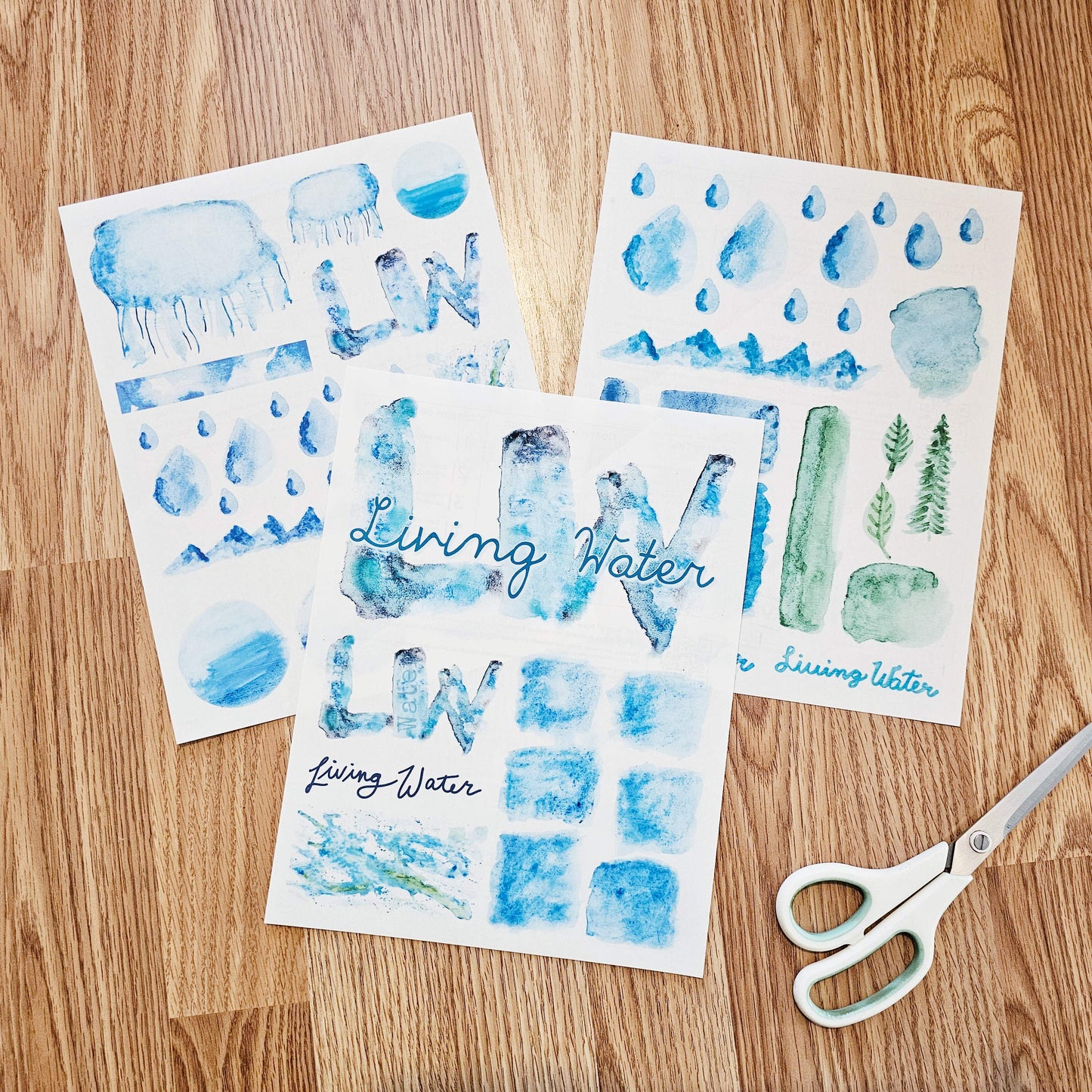The Living Water Journaling Stickers for bible journaling