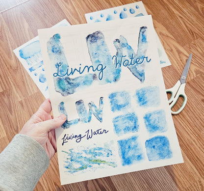 The Living Water Journaling Stickers for bible journaling