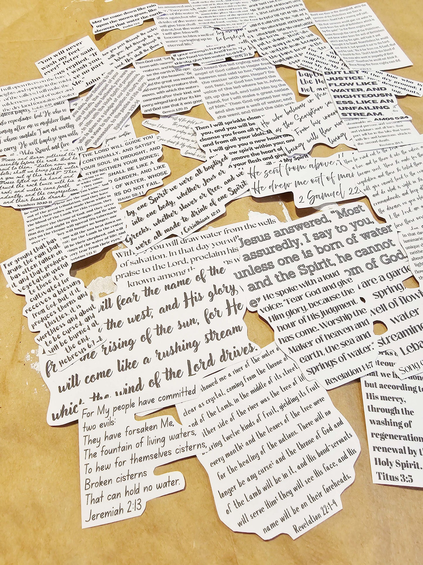 The Living Water Journaling Stickers for bible journaling