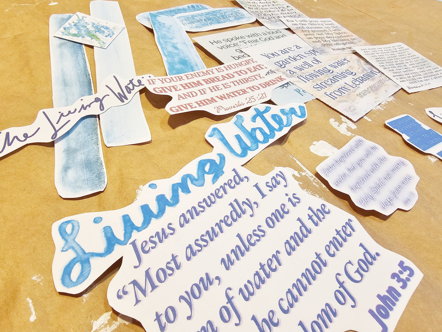 The Living Water Journaling Stickers for bible journaling
