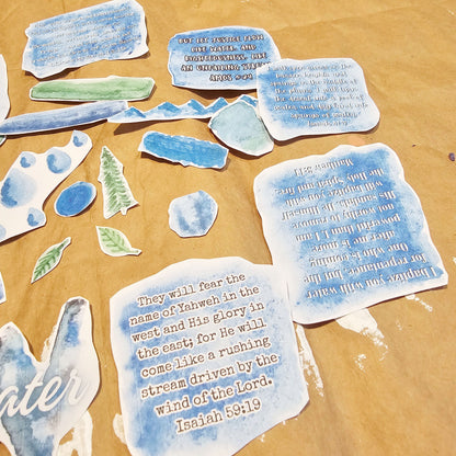 The Living Water Journaling Stickers for bible journaling