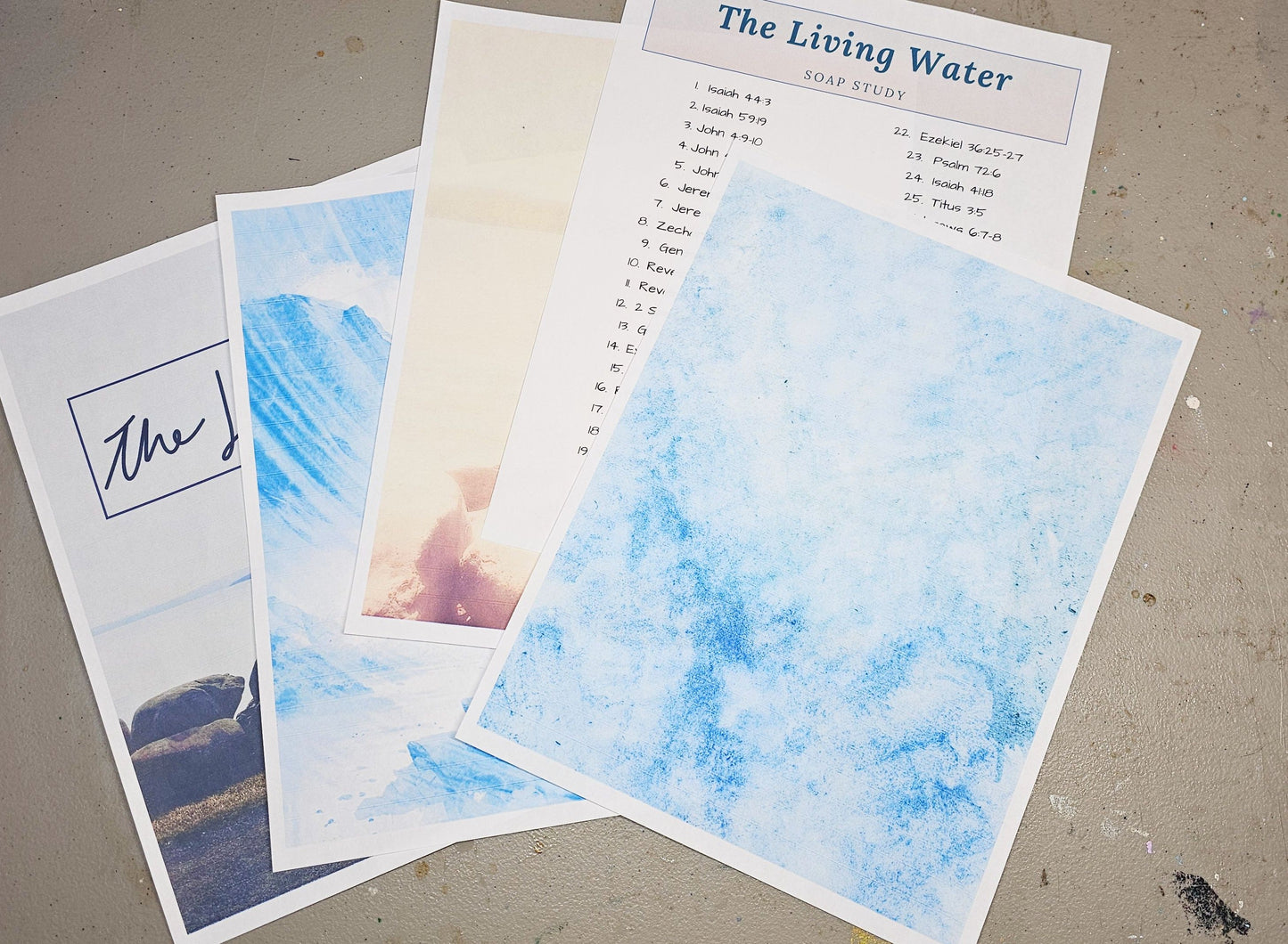 The Living Water Journaling Stickers for bible journaling