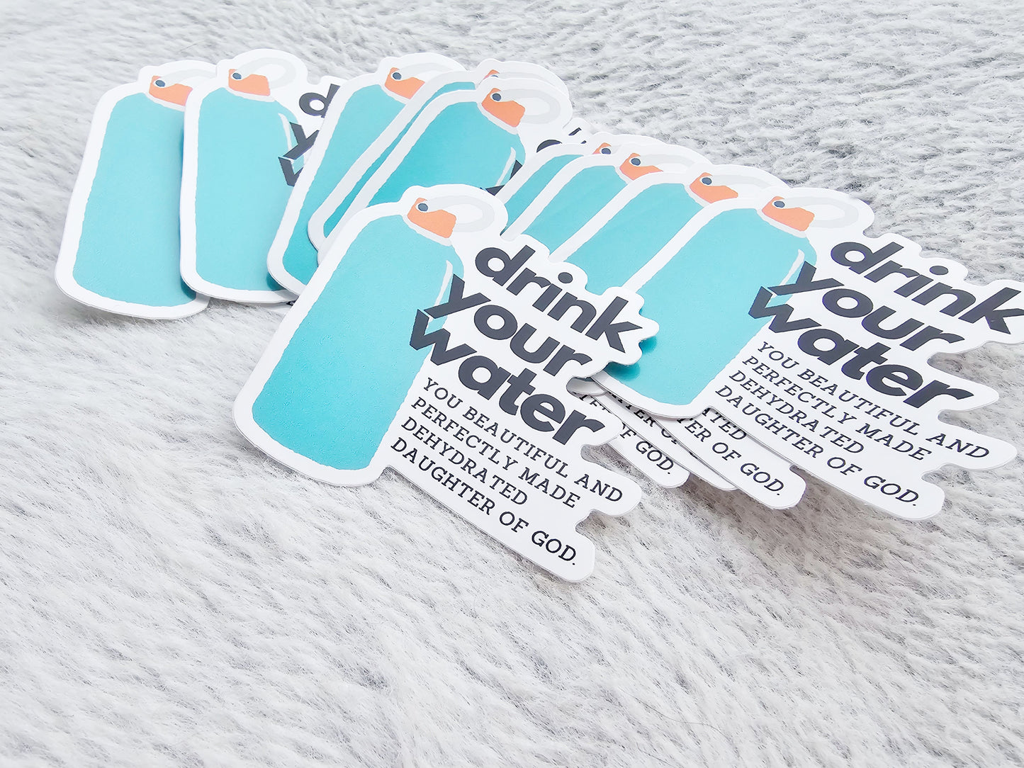 Drink Your Water Vinyl Stickers
