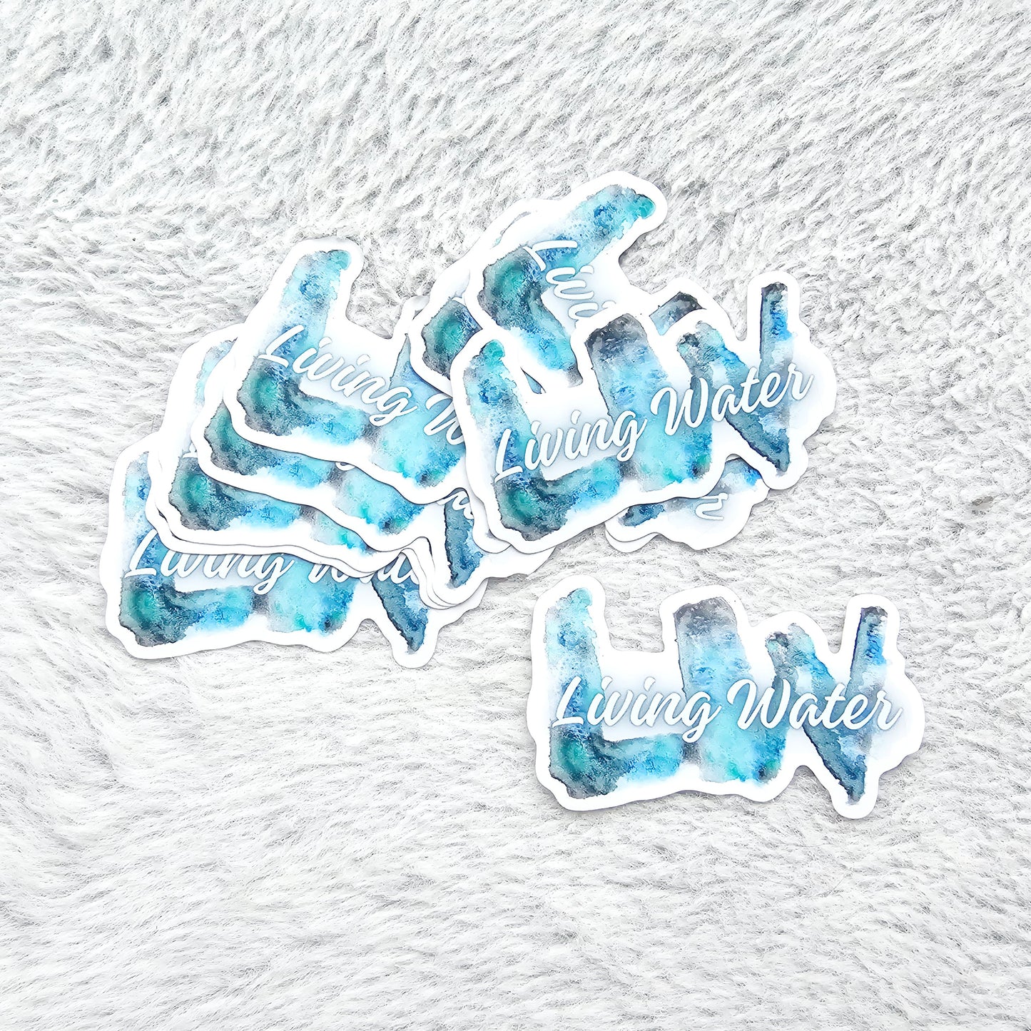 Living Water Watercolor Vinyl Sticker Decal