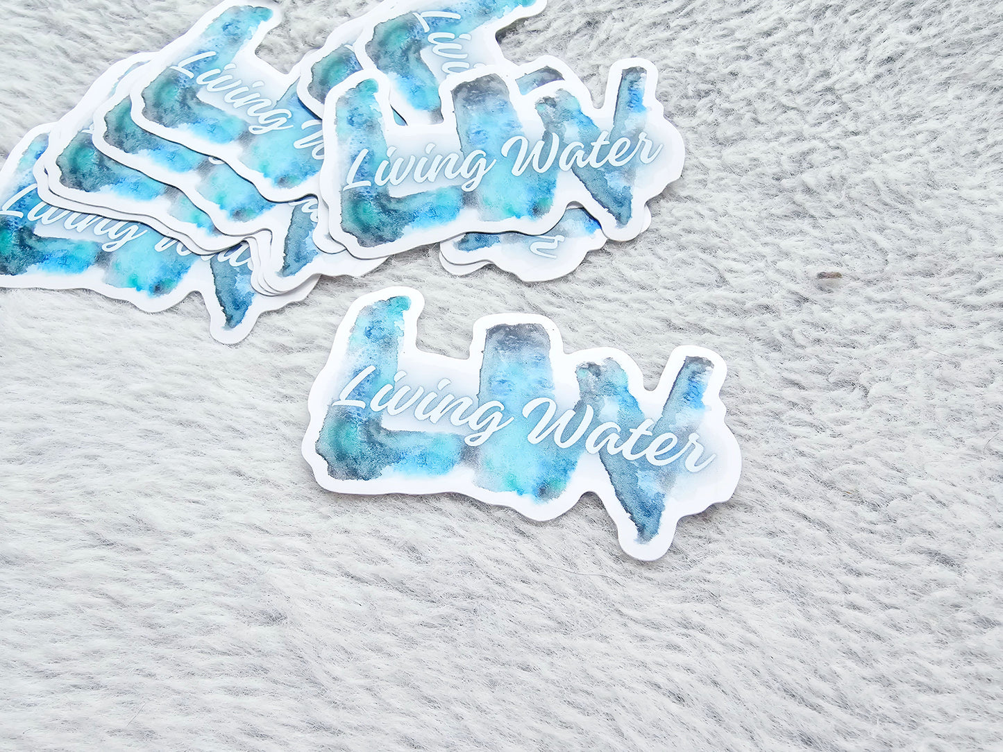 Living Water Watercolor Vinyl Sticker Decal
