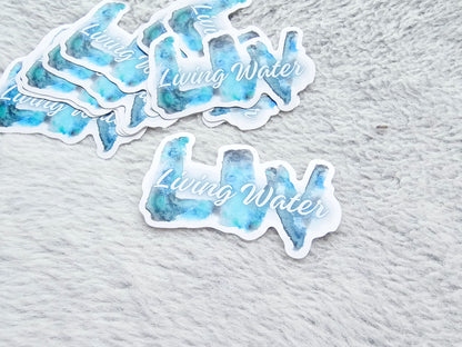 Living Water Watercolor Vinyl Sticker Decal