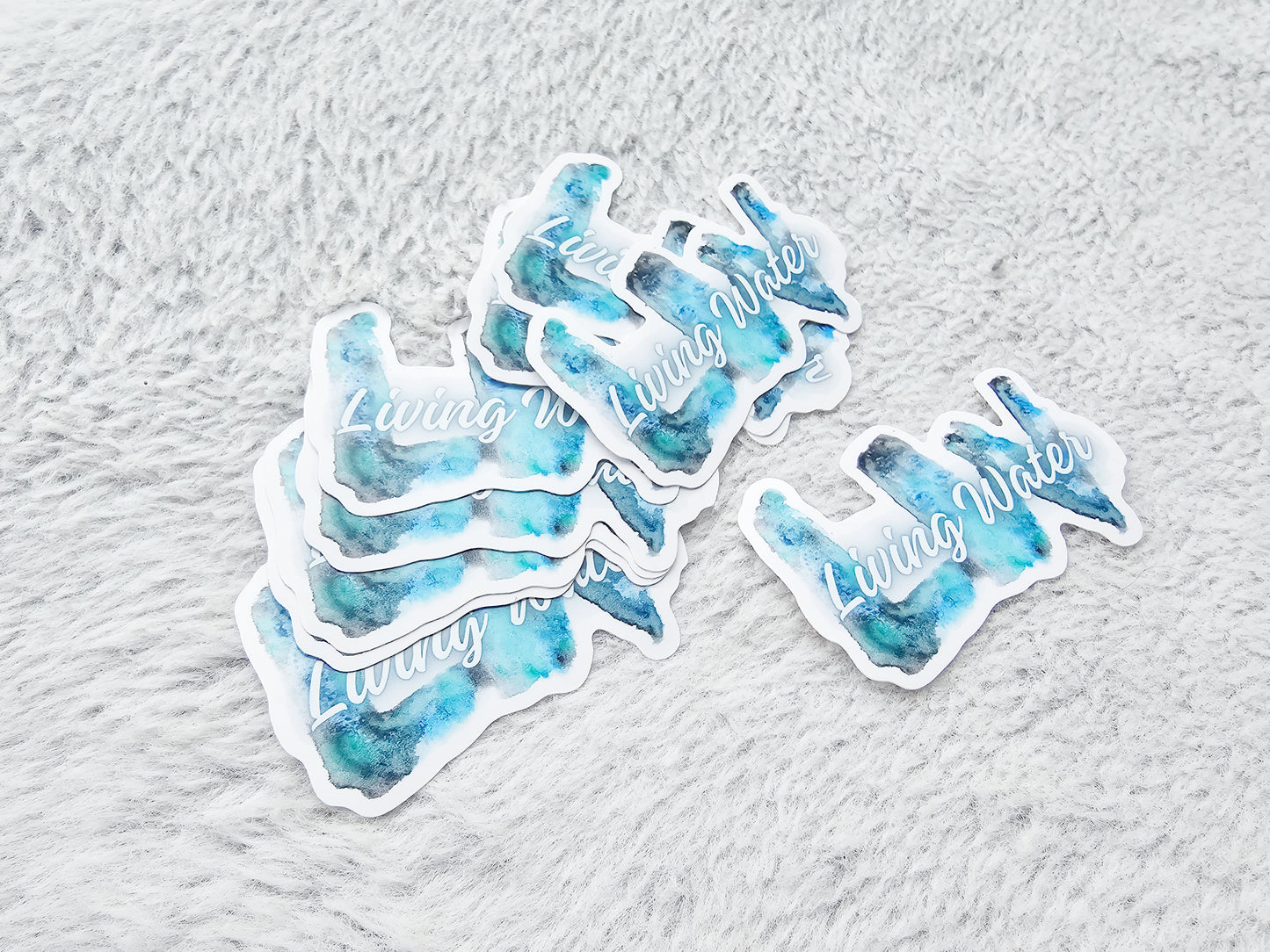 Living Water Watercolor Vinyl Sticker Decal