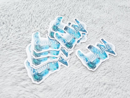 Living Water Watercolor Vinyl Sticker Decal