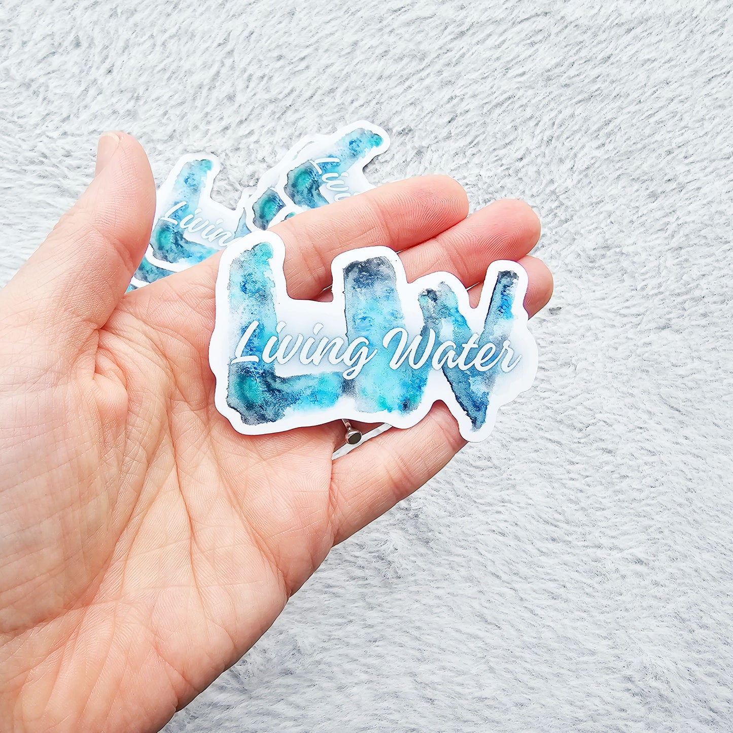 Living Water Watercolor Vinyl Sticker Decal