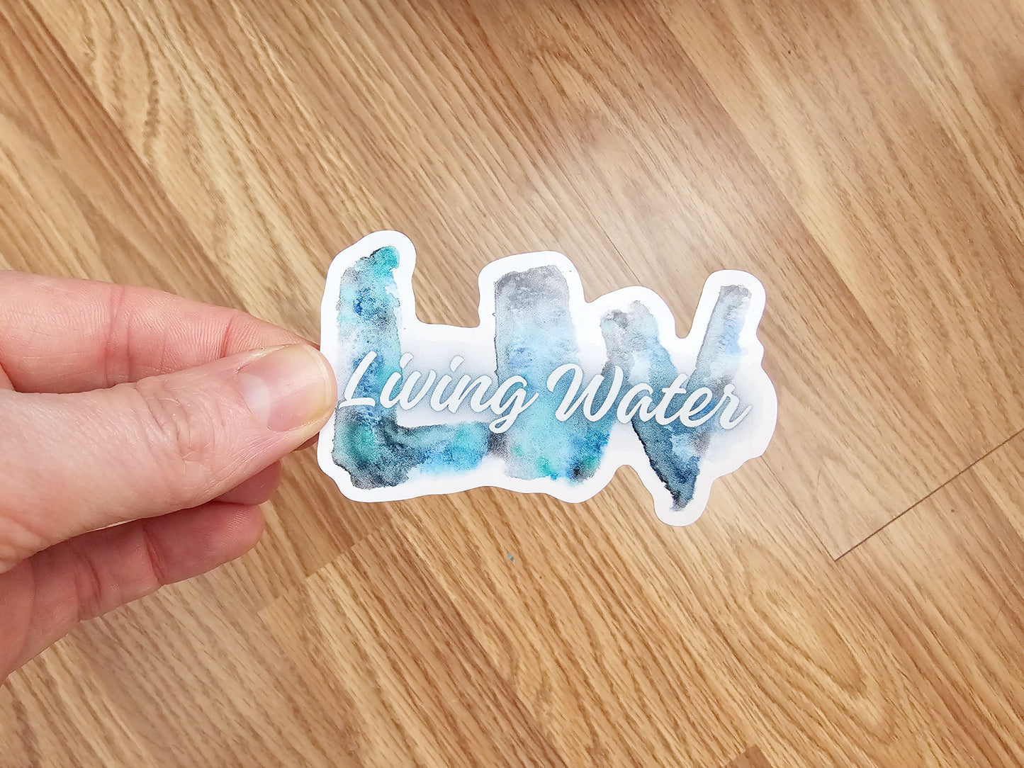 Living Water Watercolor Vinyl Sticker Decal