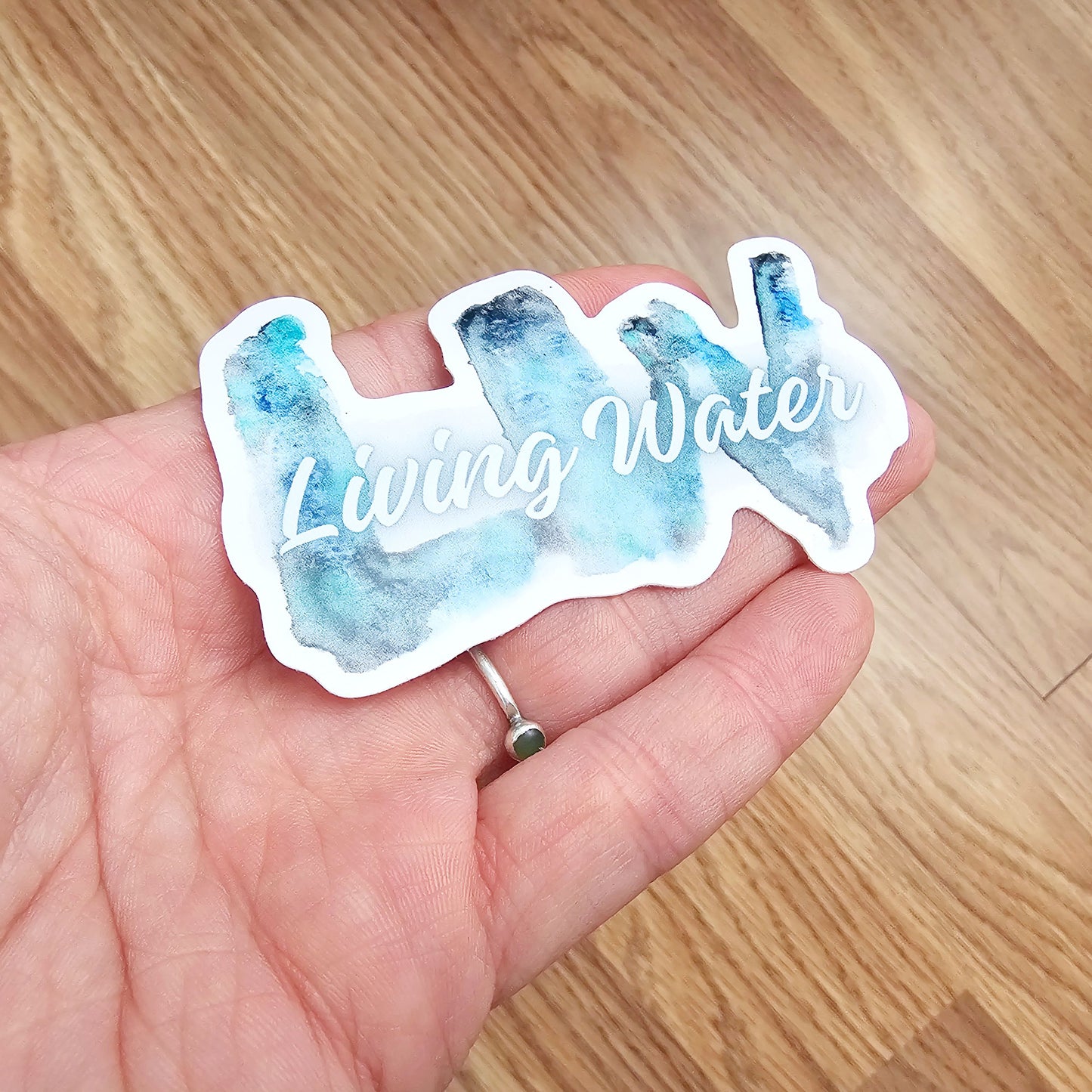 Living Water Watercolor Vinyl Sticker Decal