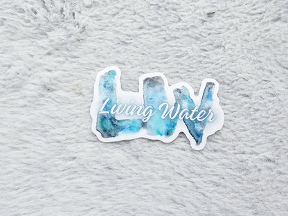 Living Water Watercolor Vinyl Sticker Decal