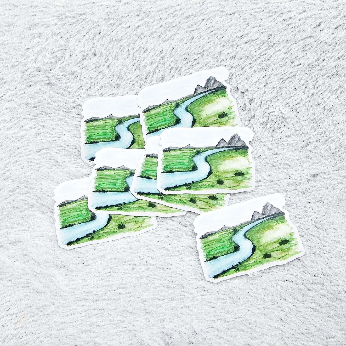 Watercolor Streams of Living Water Vinyl Sticker Decal