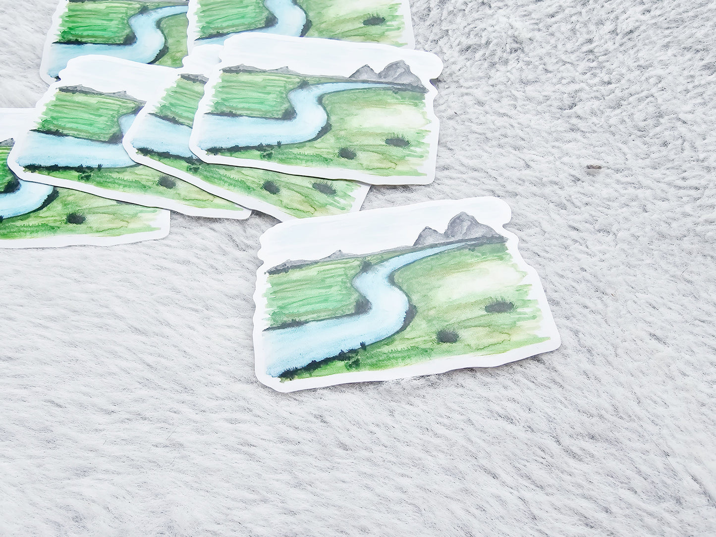 Watercolor Streams of Living Water Vinyl Sticker Decal