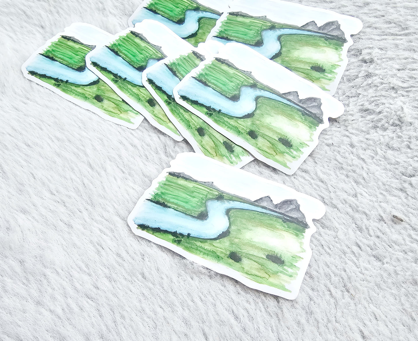 Watercolor Streams of Living Water Vinyl Sticker Decal