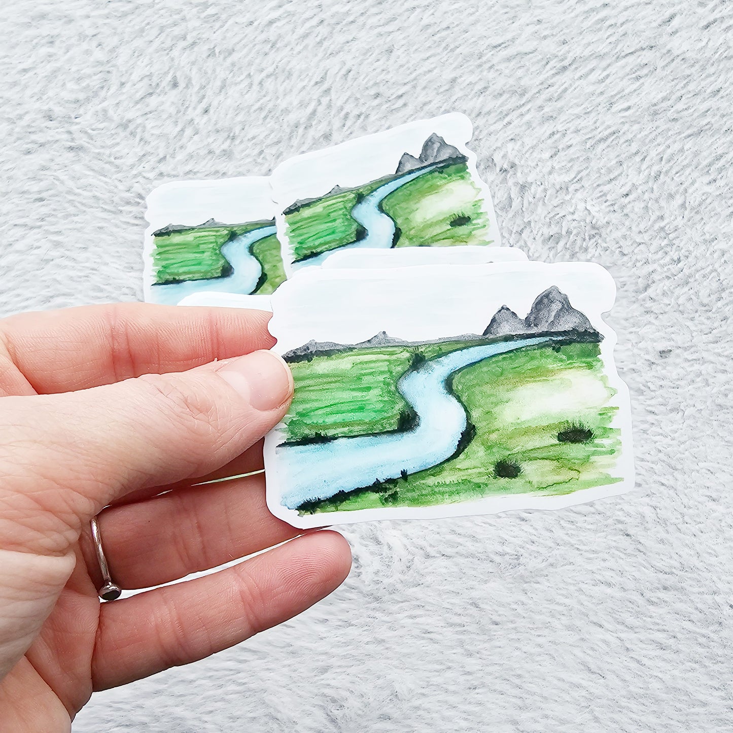 Watercolor Streams of Living Water Vinyl Sticker Decal