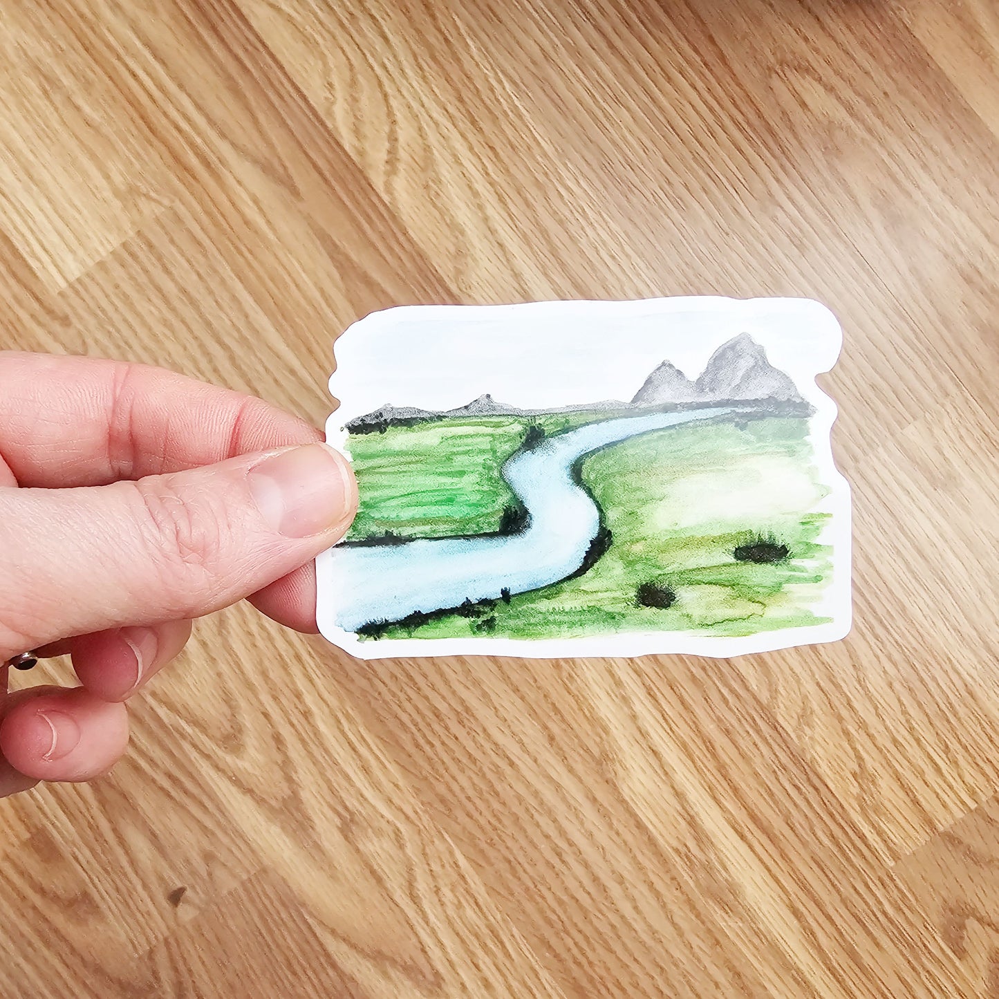 Watercolor Streams of Living Water Vinyl Sticker Decal