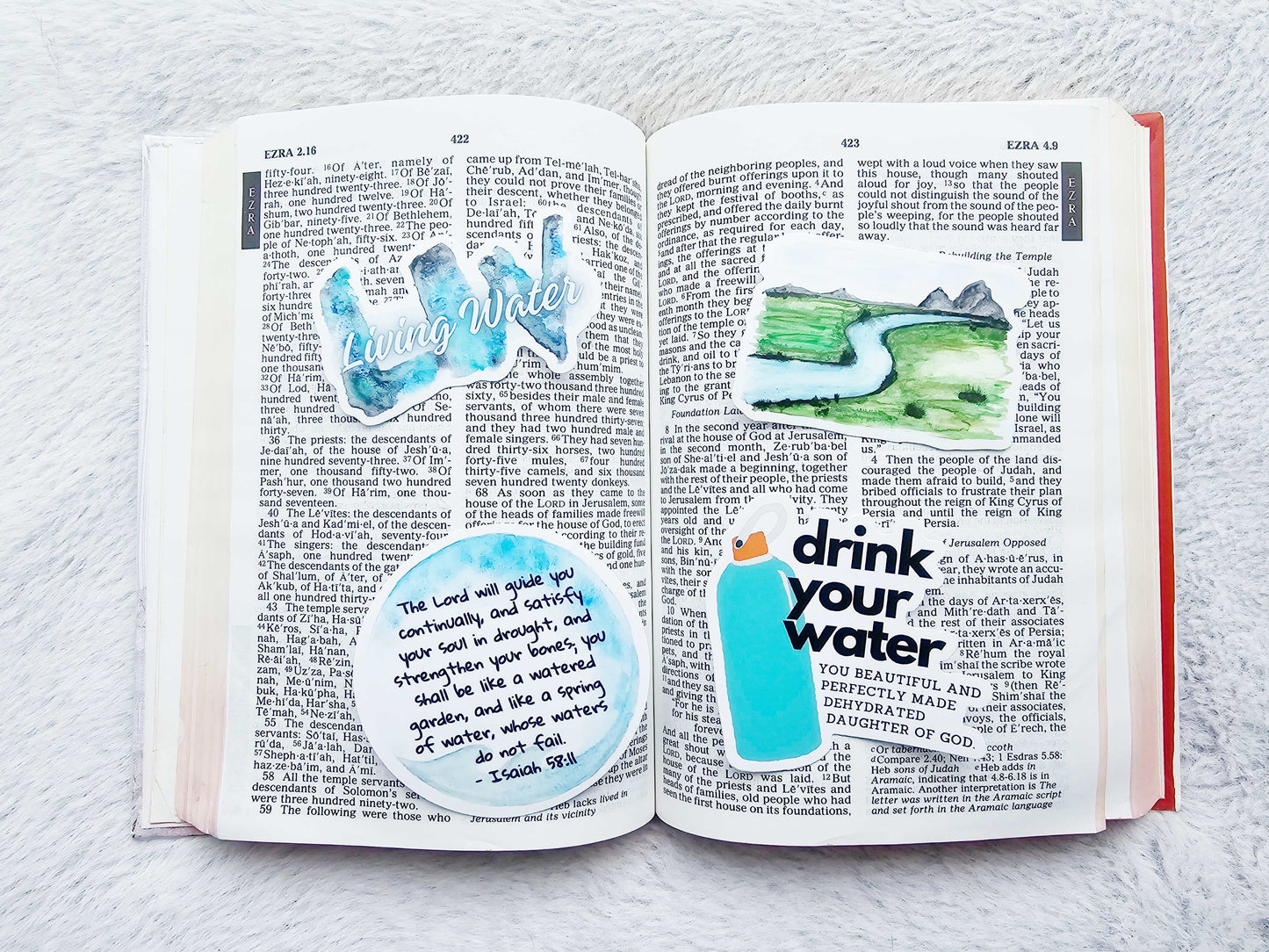 The Living Water Vinyl Sticker Decal Set of 4