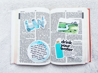 The Living Water Vinyl Sticker Decal Set of 4