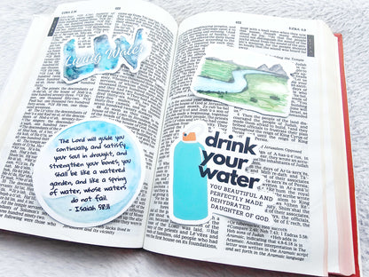 Living Water Watercolor Vinyl Sticker Decal