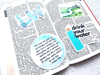 The Living Water Vinyl Sticker Decal Set of 4