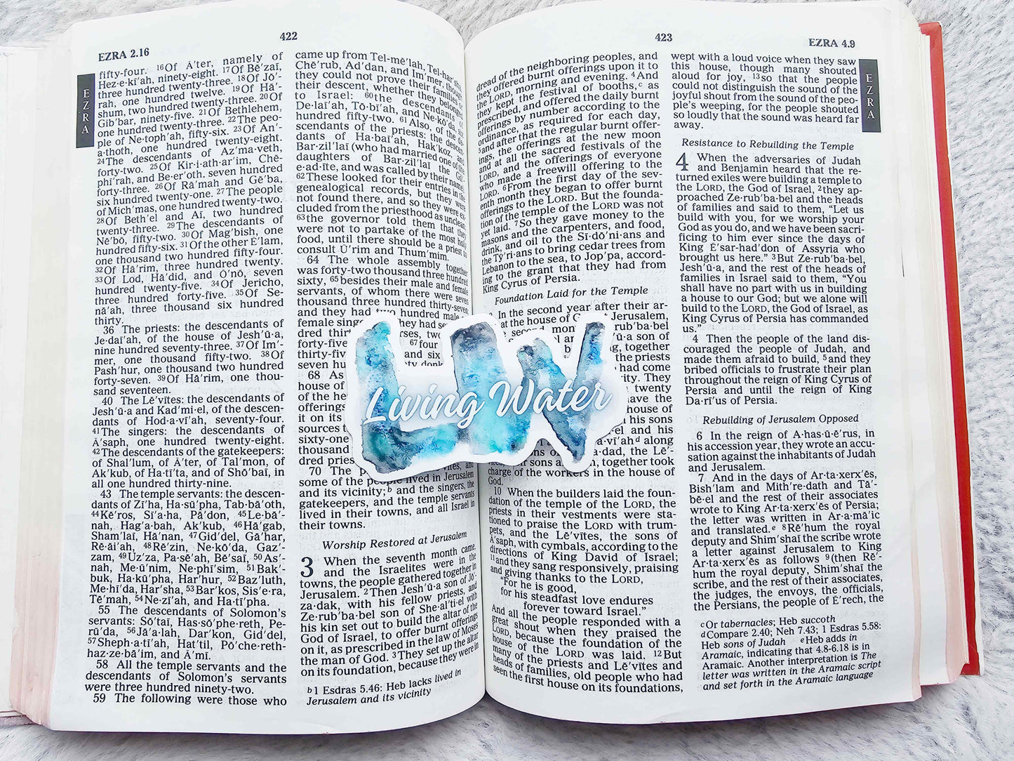 Living Water Watercolor Vinyl Sticker Decal