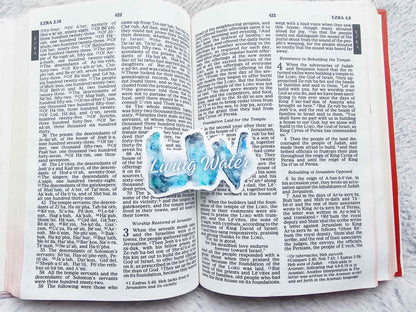Living Water Watercolor Vinyl Sticker Decal
