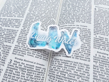 Living Water Watercolor Vinyl Sticker Decal