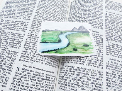 Watercolor Streams of Living Water Vinyl Sticker Decal