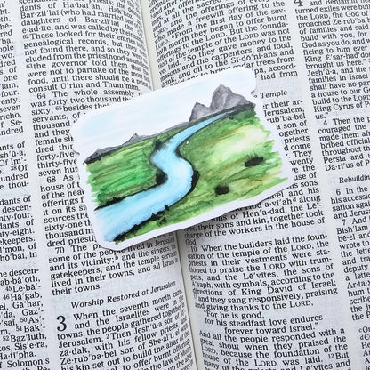 Watercolor Streams of Living Water Vinyl Sticker Decal