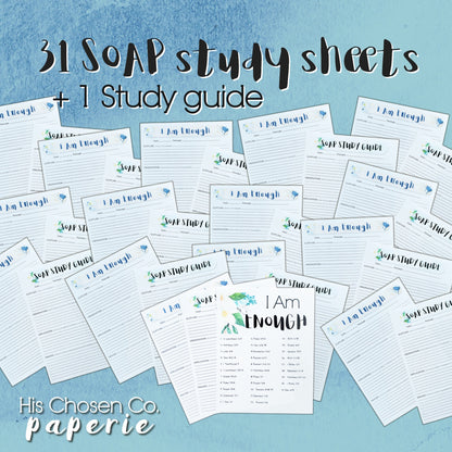 I Am Enough Bible SOAP Study Pack