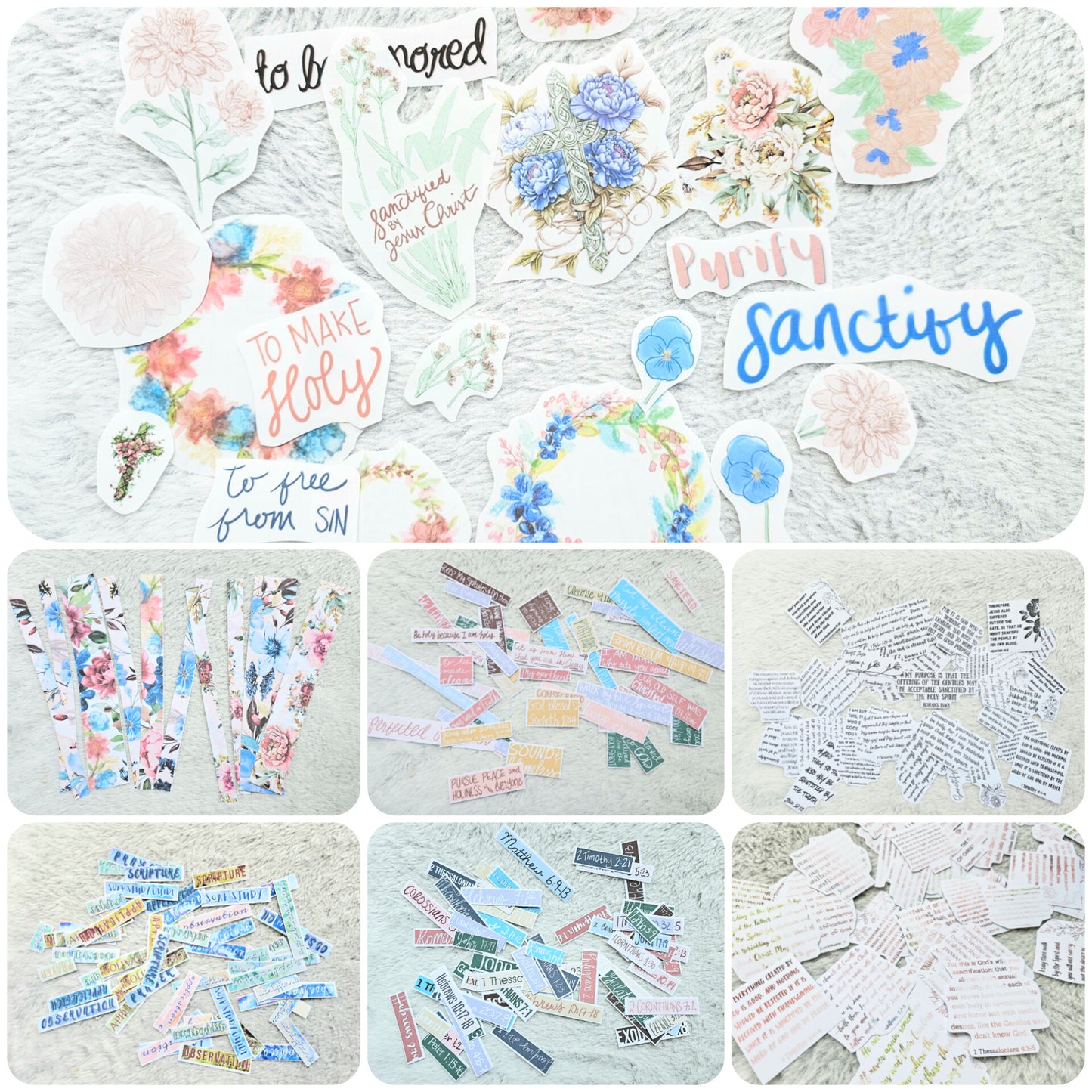 I Am Sanctified Bible Journaling Sticker set