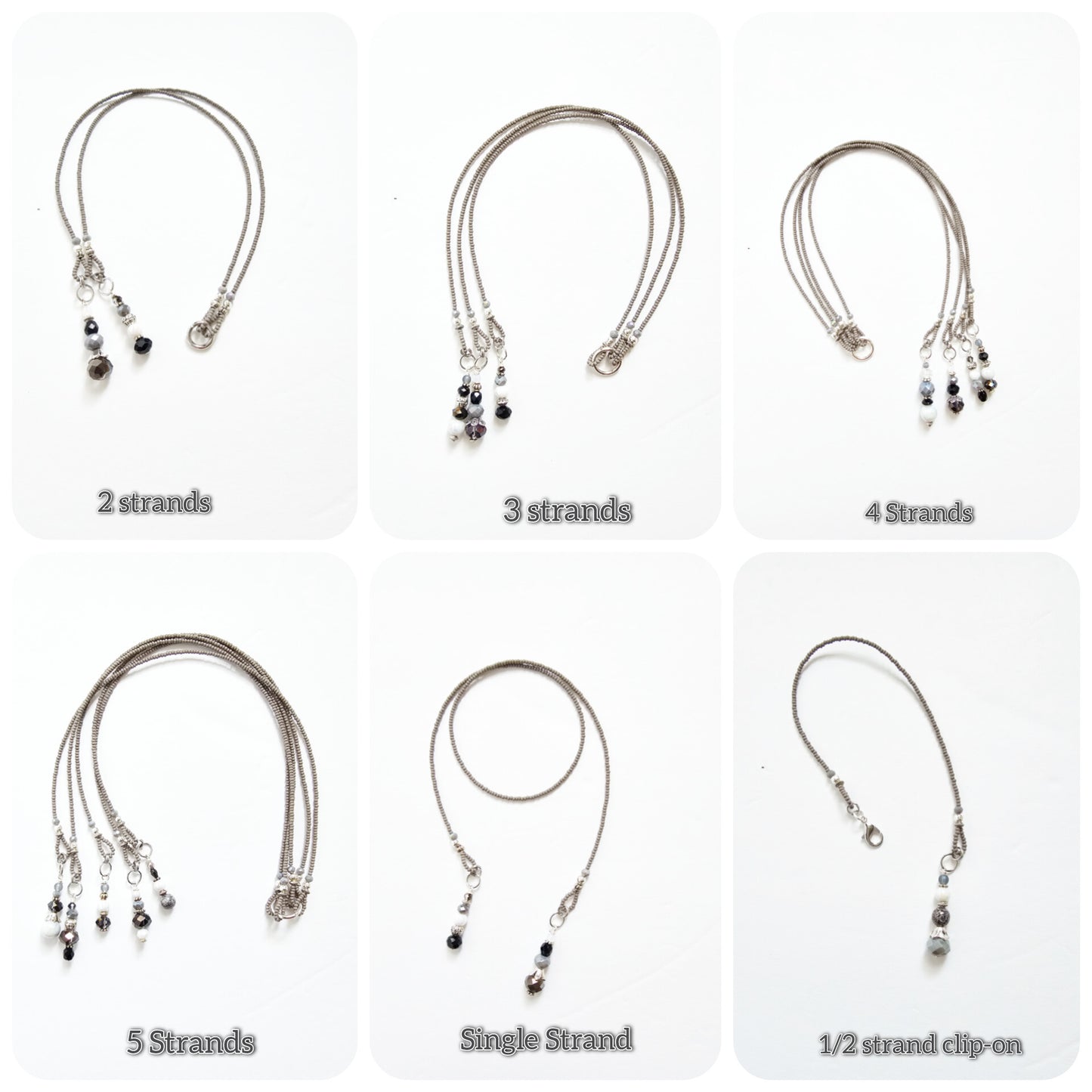 Gray and Silver Beaded Bible Bookmark