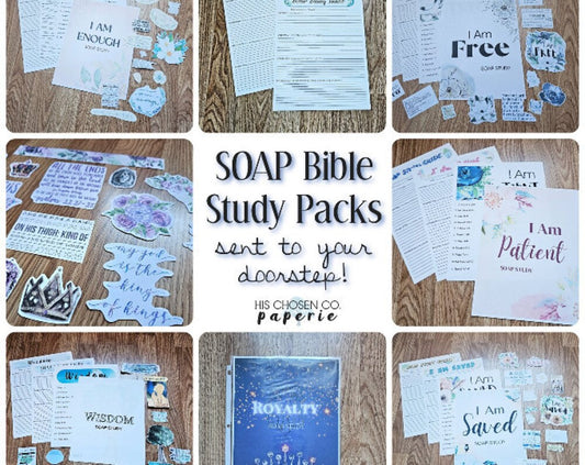 Bible Study Pack Membership - snail mail monthly SOAP study kits for women's Christian group