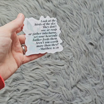 I Am Worthy Flower Vinyl Sticker Decal