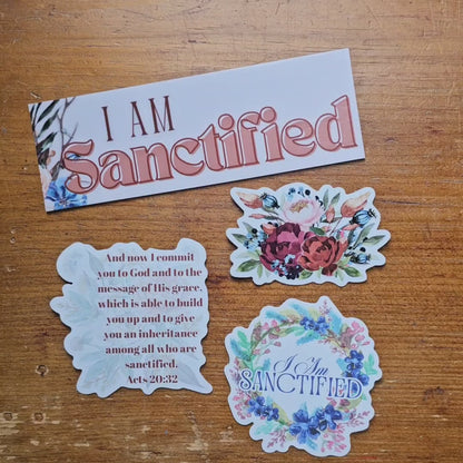 I Am Sanctified Bookmark for bible study