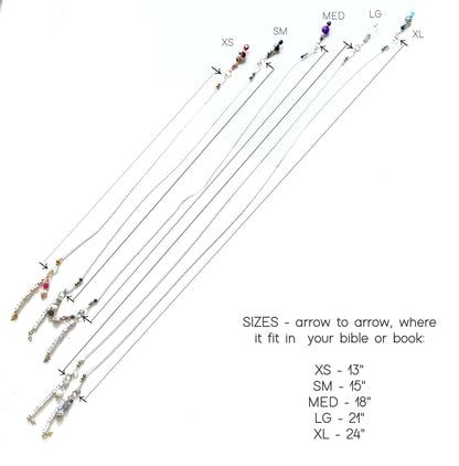 Gray and Silver Beaded Bible Bookmark