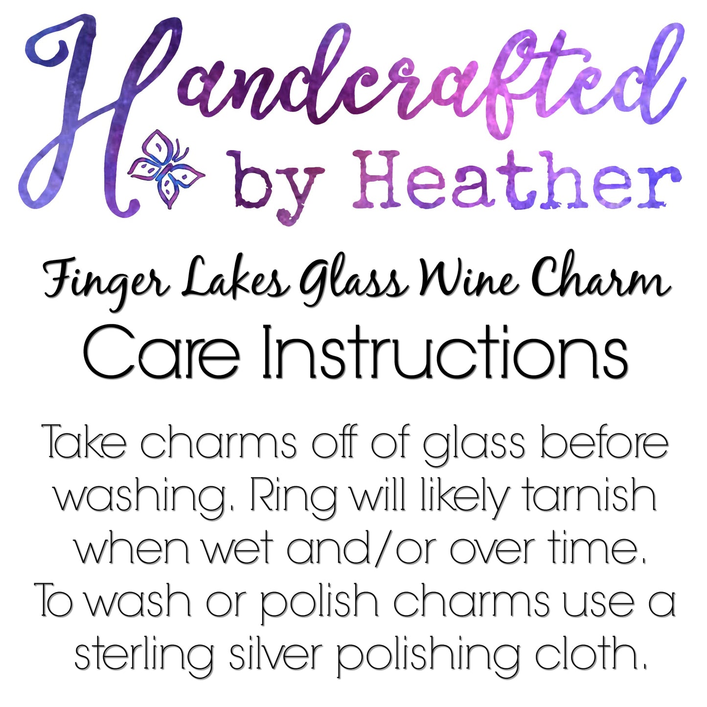 Beach Glass Wine Charms